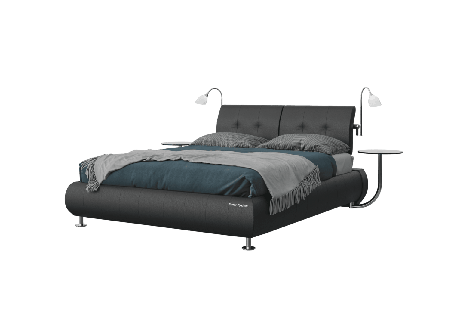 Swiss System - מיטה דגם ספניש עם ארגז מצעים 1130 עור מלא