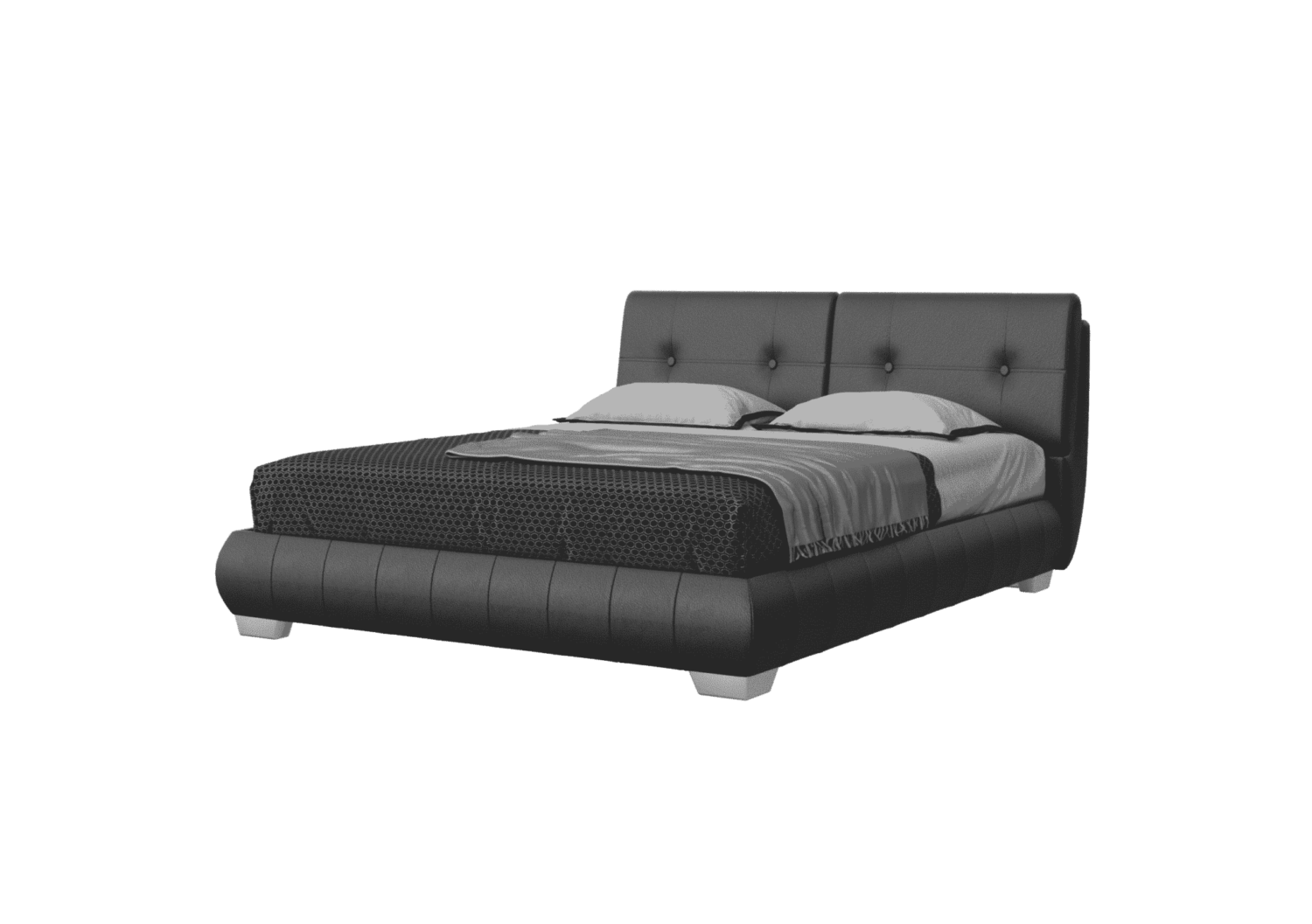 Swiss System - מיטה דגם דניש עם ארגז מצעים 1130 עור מלא
