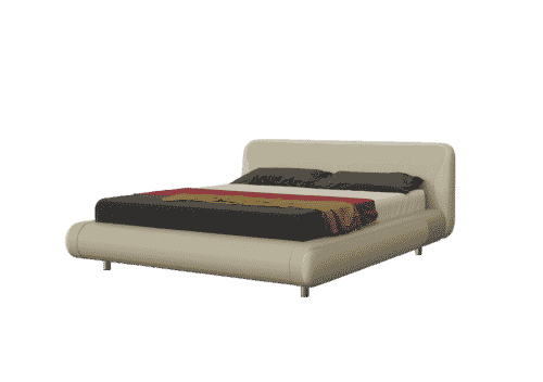 Swiss System - מיטה דגם פול סזאן עם ארגז מצעים R103+7057+103 עור משולב בשילוב בד