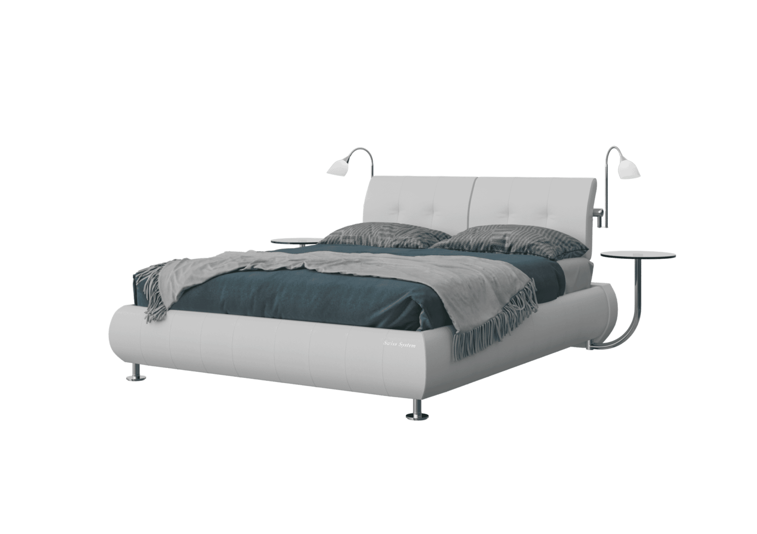 Swiss System - מיטה דגם ספניש עם ארגז מצעים 1215 עור מלא