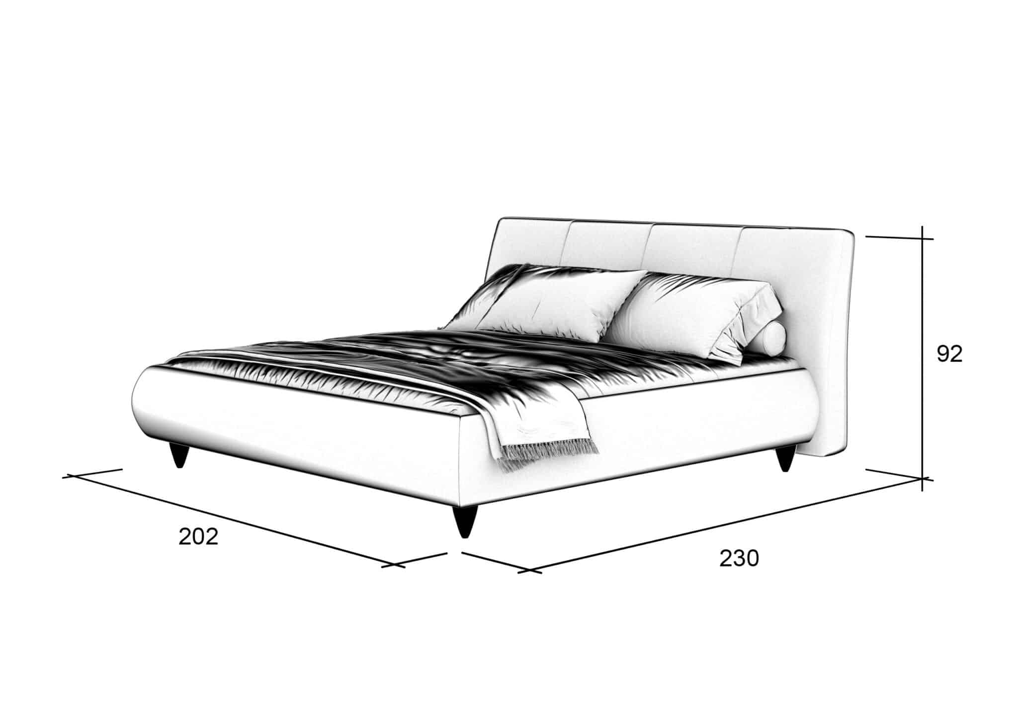מיטה זוגית דגם מילאן תרשים